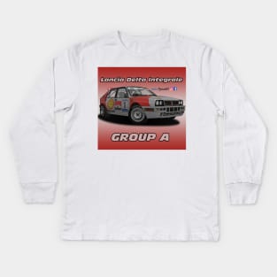 Lancia Delta Integrale Group A Kids Long Sleeve T-Shirt